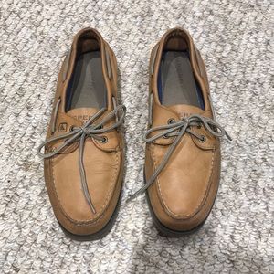 Sperry Topsider Mens Tan Boat Shoes Loafers 10